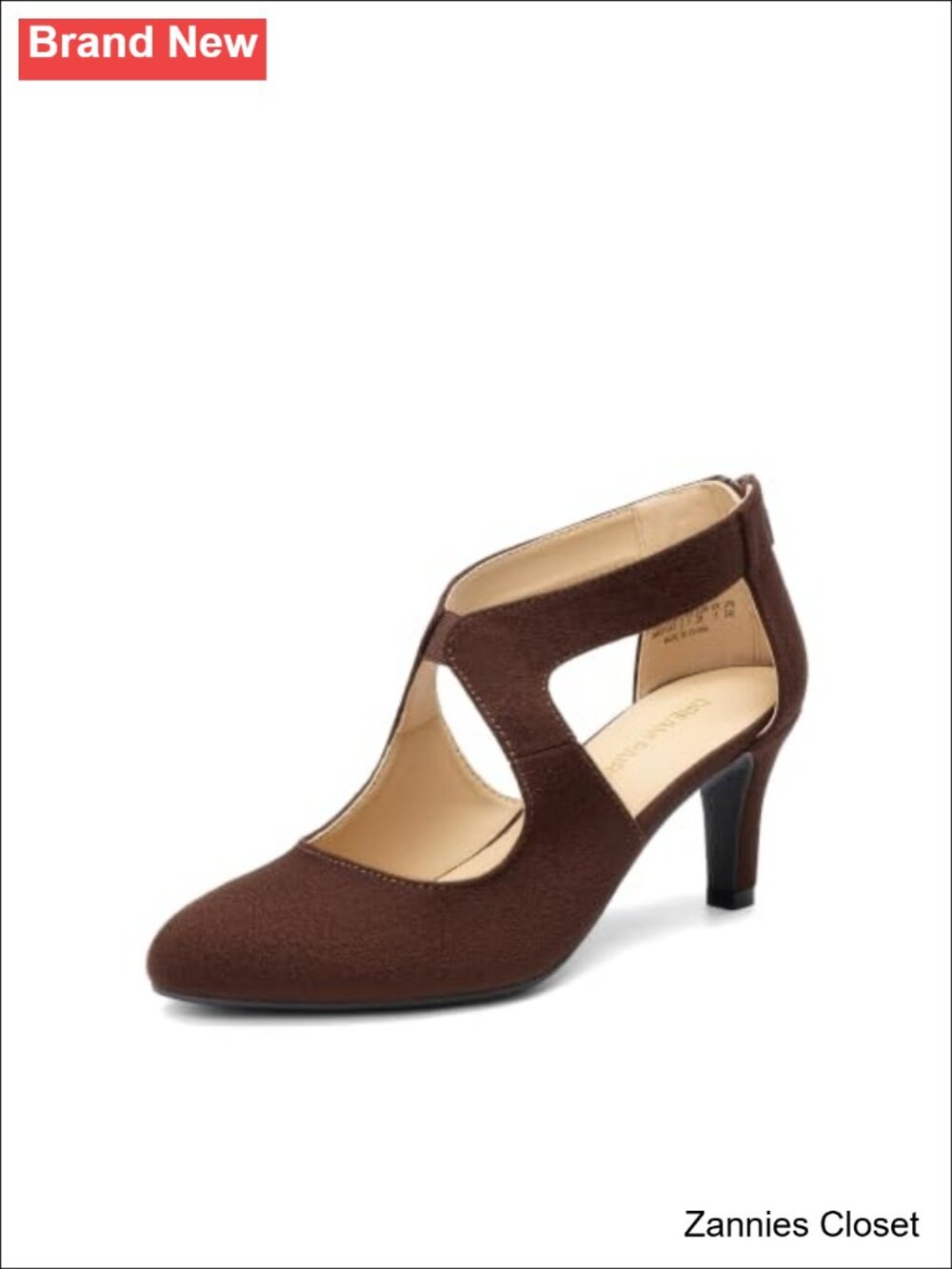 ✨ DREAM PAIRS Women's Faux Suede Pointed Toe Kitten Heels Pumps